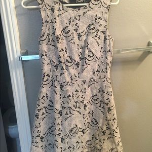 Black and white formal dress